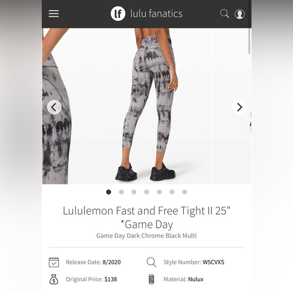 Lululemon Fast and Free 25” - Picture 1 of 9